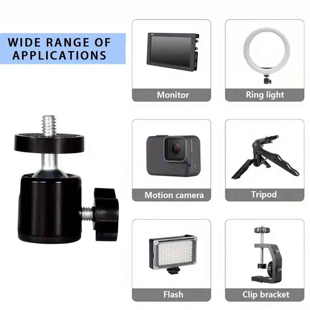 Mini Ball Head 1/4 Screw 360 S - đánh giá và giá Webcam Ring Light
