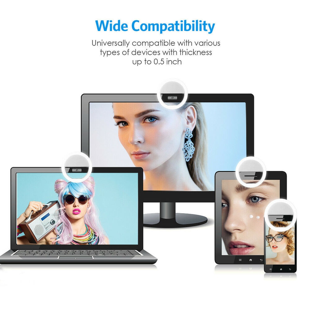 1pc USB Charge Cable LED Selfi - đánh giá và giá Webcam Ring Light