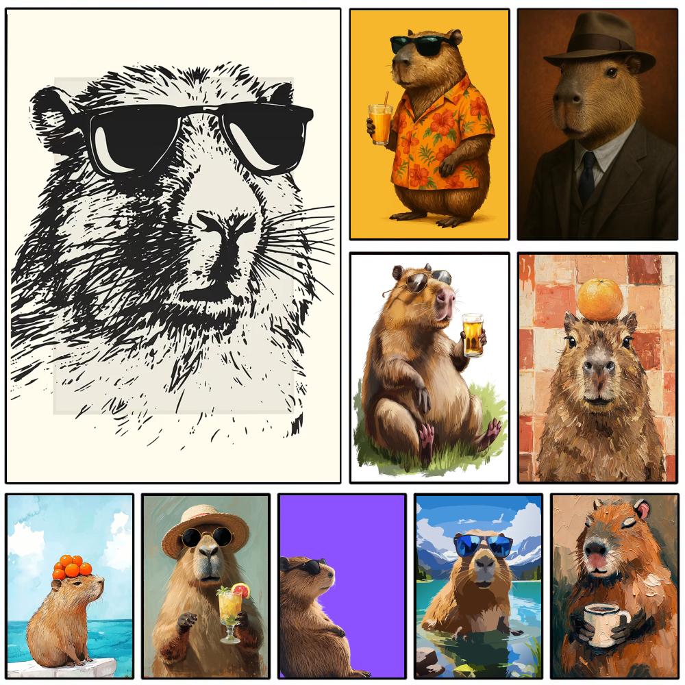 Sunglasses Capybara Print Wall - đánh giá và giá Esports Gaming Wallpaper