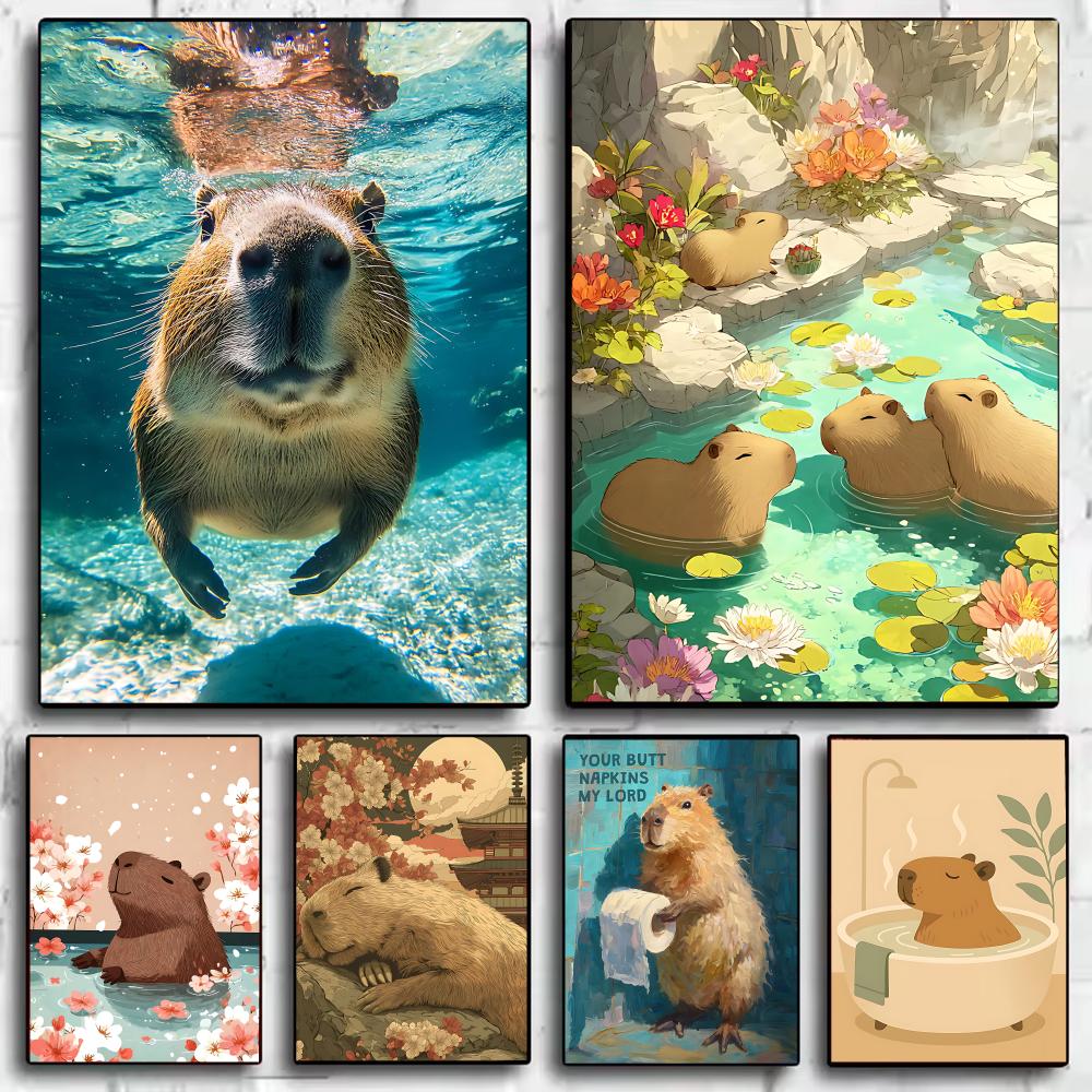 Healing Capybara Poster Art Po - đánh giá và giá Esports Gaming Wallpaper