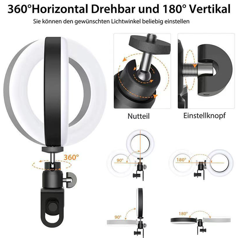 16cm LED Video Light with Stan - đánh giá và giá Webcam Ring Light