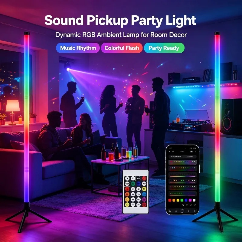 2PCS 120CM RGB Floor Lamp, Sou - đánh giá và giá Esports & Gaming Optics Gmbh
