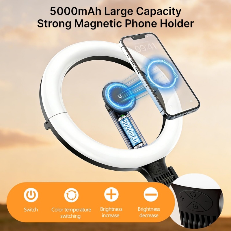 Magnetic Overhead Phone Mount  - đánh giá và giá Webcam Ring Light
